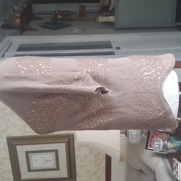 Cocoa brown sequined top - Picture 2 of 5